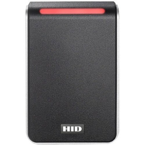 HID 40NKS-T2-000000 Signo 40 Wall Mount Reader, 13.56mHz Profile, OSDP/Wiegand, Pigtail, Mobile Ready, Black with Silver Trim