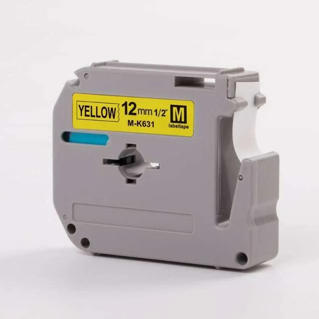 Brother M-K631 12mm Black on Yellow tape