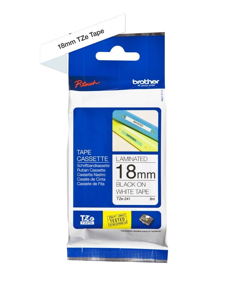 Brother TZe241 label-making tape Black on white TZe
