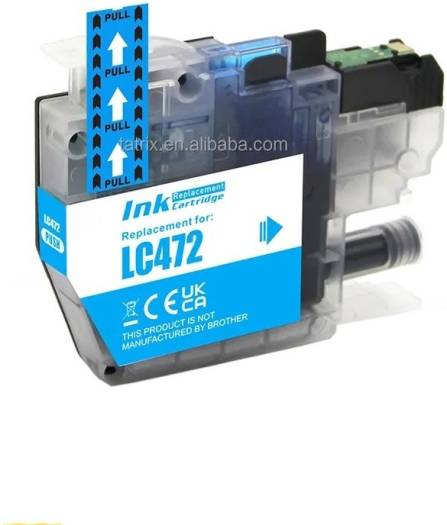 Brother LC472 Cyan Ink Cartridge 550 Page Yield, Compatible for MFC- J2340DW, MFC- J3540DW MFC- J3940DW, Cyan | LC472C