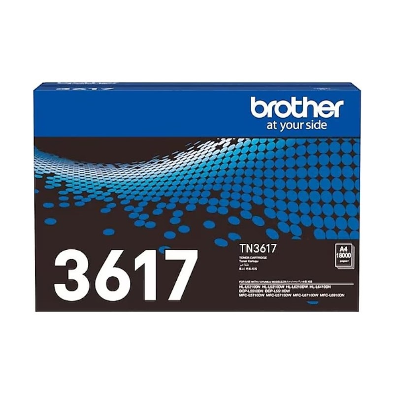 Brother TN3617 Extra High Yield Black Toner Cartridge – Yield ~18000 Pages