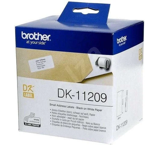 Brother DK‑11209 29 mm × 62 mm Black‑on‑White