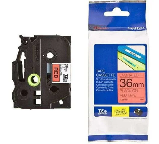 Brother TZe-262 Labelling Tape Cassette Red on White 36 mm