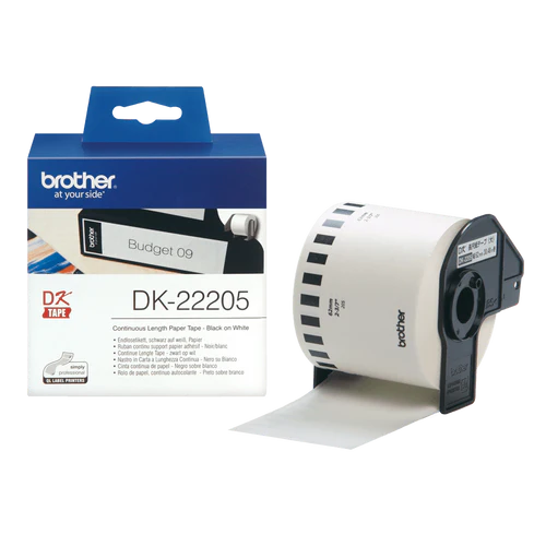Brother DK-22205 Continuous Paper Label Roll 62mm