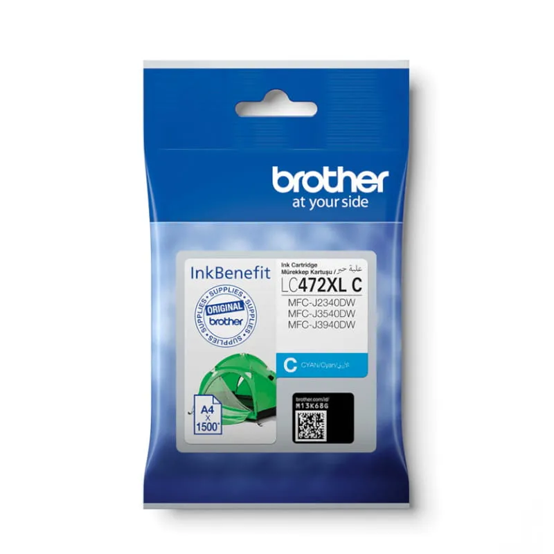 Brother LC-472 XL Cyan High Yield Original Ink Cartridge - LC472 XL C - Image 2