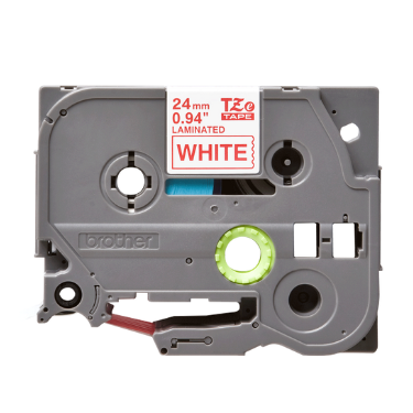 Brother TZe-252 Red on White Labelling Tape – 24mm wide