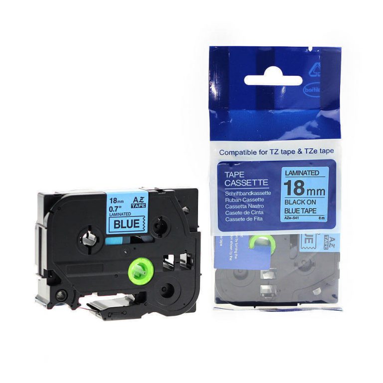 Brother TZe-541 18mm Black On Blue P-touch Tape