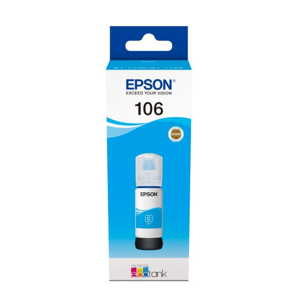 Epson 106 ECOTANK Cyan Ink Bottle (C13T00R240)