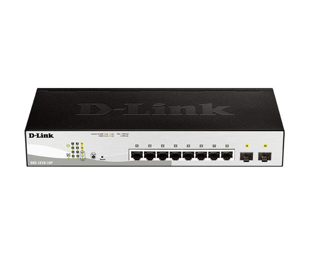 10-Port Gigabit Smart Managed PoE Switch DGS-1210-10P