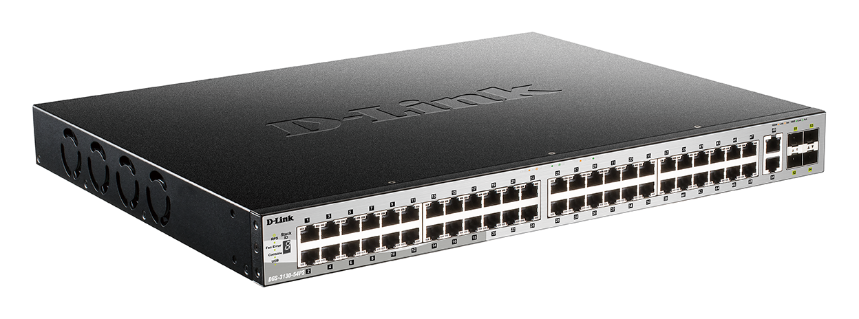 54-Port Lite Layer 3 Stackable Managed Gigabit PoE Switch DGS-3130-54PS