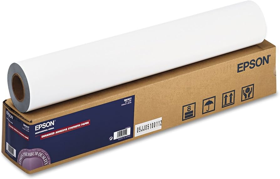 Epson C13S041617 Enhanced Adhesive Synthetic Paper 24″ x 30.5m 135g/m²