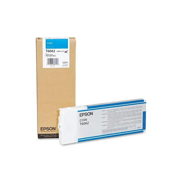 Epson T6062 Cyan Ink Cartridge 220ml UltraChrome K3