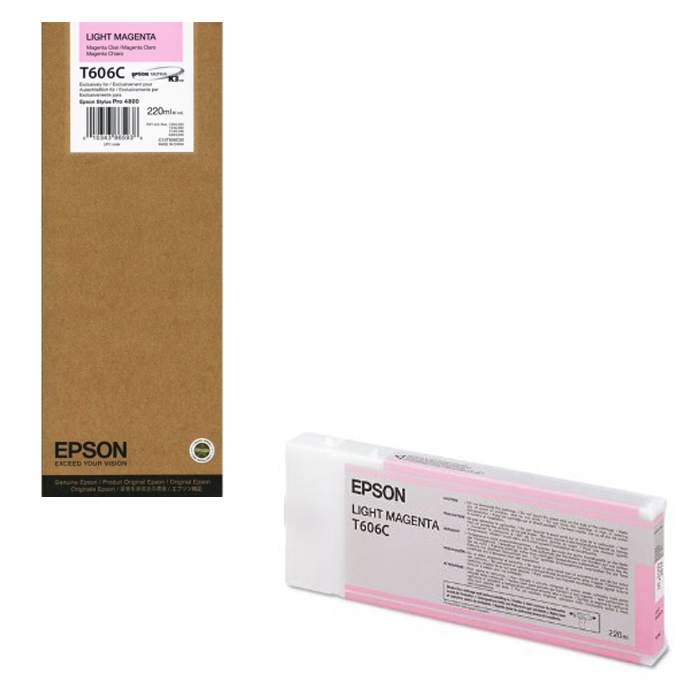 Epson T606C Light Magenta Ink Cartridge (220ml) – Compatible with Epson Stylus Pro 4800 (C13T565600 / C13T606C00)