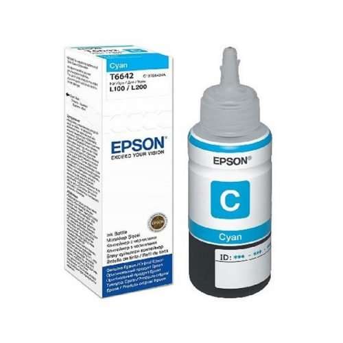 Genuine Epson T6642 Cyan 70ml Ink Bottle (C13T66424A)
