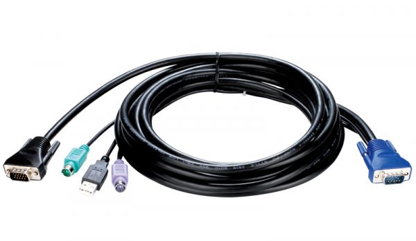 PS2 KVM cable for KVM-440/450 switches, 3 m