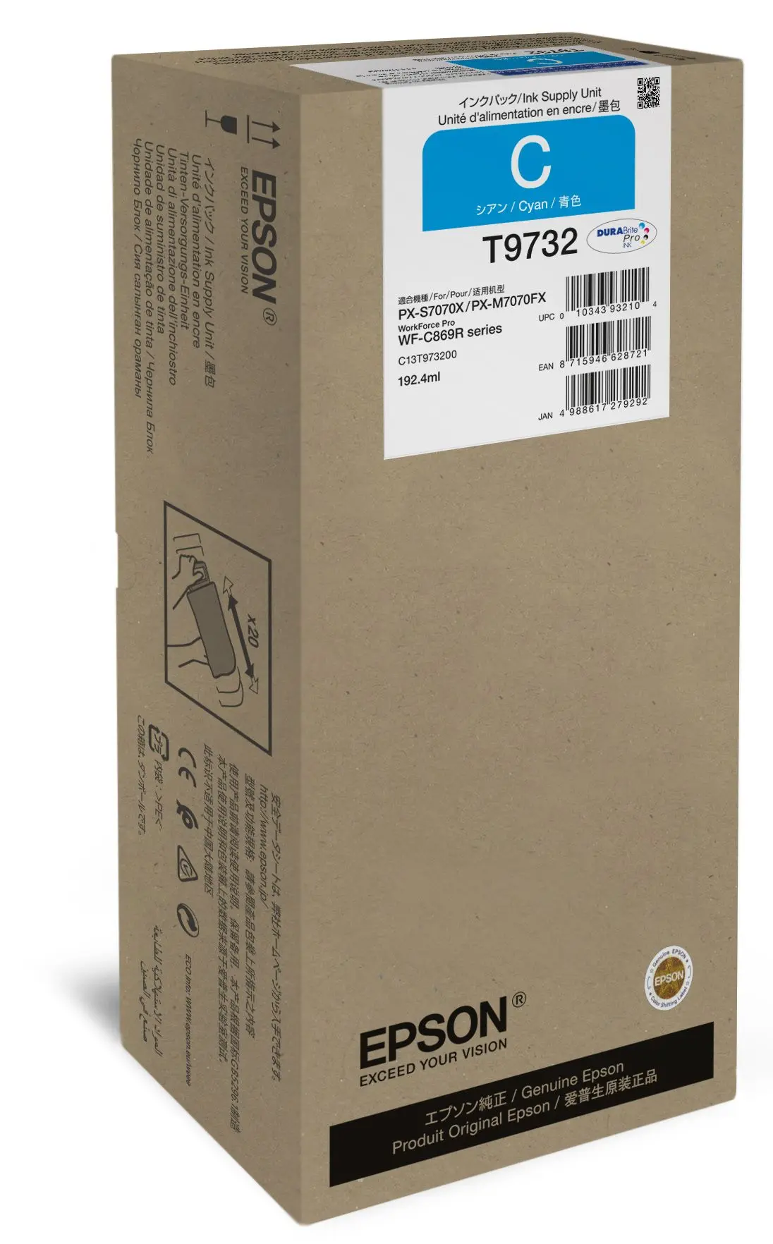 Epson T9732 Cyan Ink Cartridge (C13T973200)