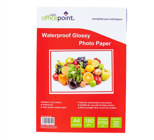 Officepoint Photo Paper Glossy (GLOSSY-258-200) for Epson/ Brother sheet of 20